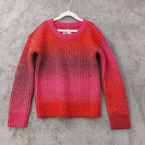 SO Girls Pink Ombré Knit Sweater Size 7 Cozy Pullover